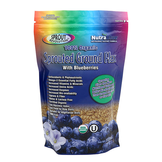 SPROUTED FLAX POWDER- BLUEBERRY